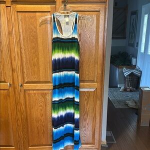 Tommy Bahama Blue and Green Maxi Dress